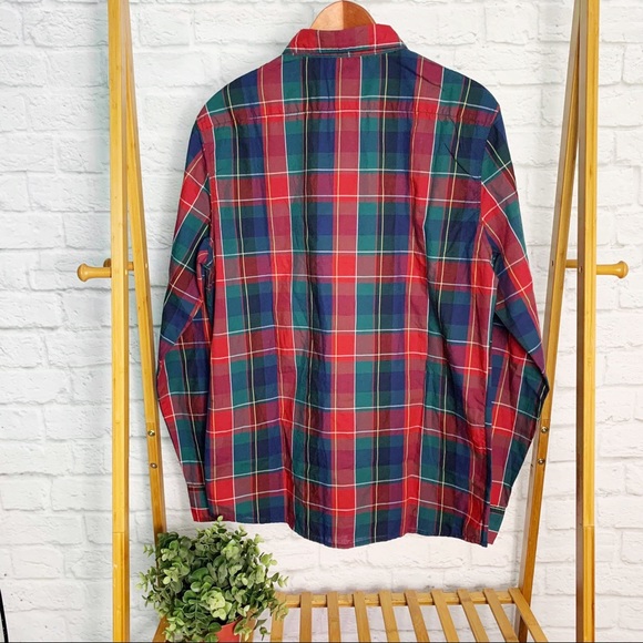 LIFETIME plaid checkered button down polo - Picture 4 of 6